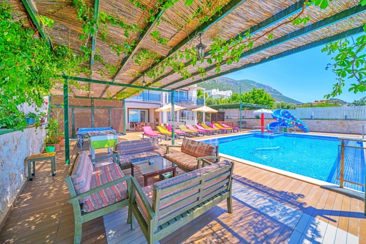 Villa Akça - Kalkan’da Deniz Manzaralı Jakuzili Kapalı Havuzlu, Kalkan — 4. fotoğraf