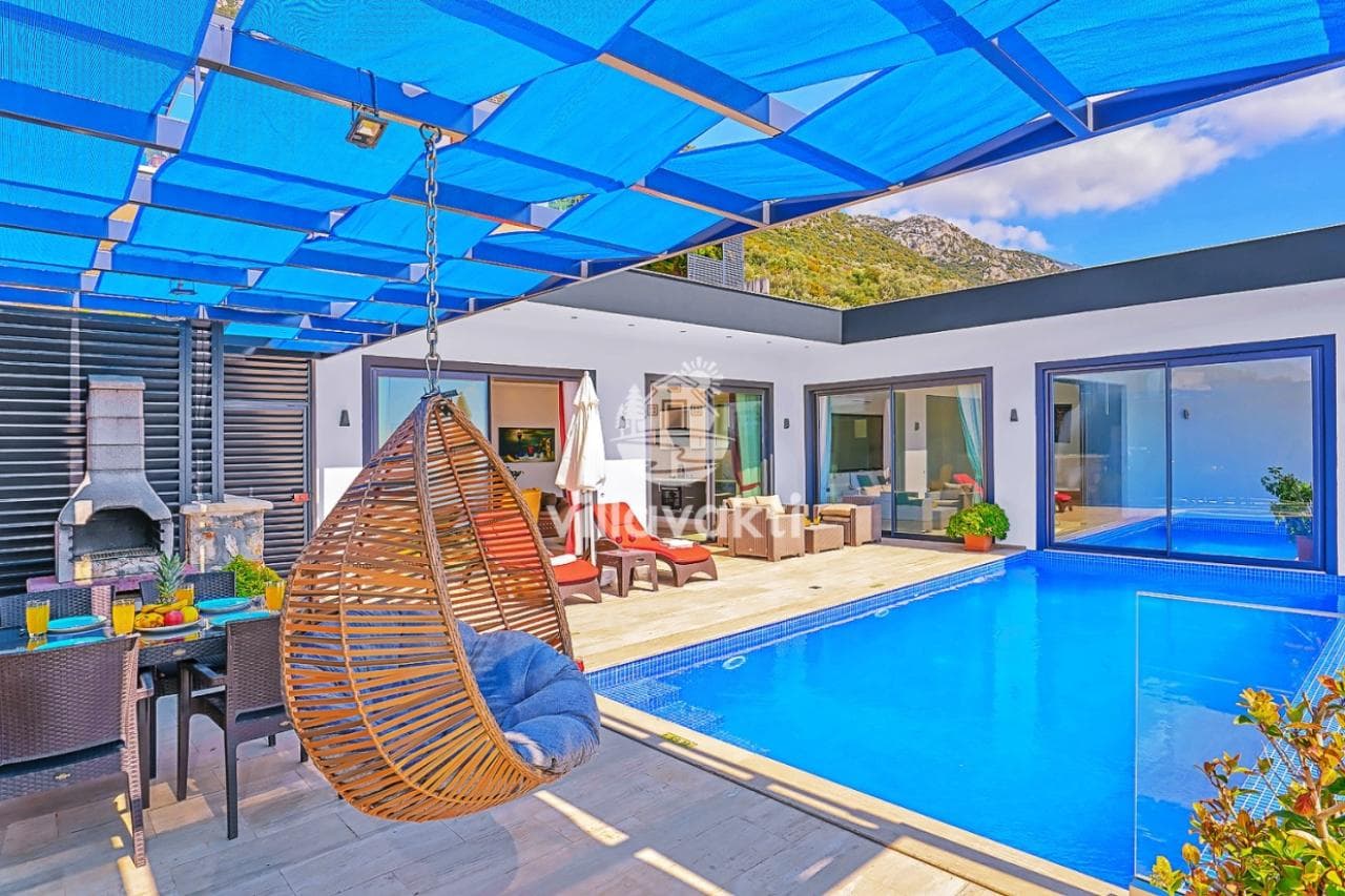 Villa Ramio - Kiralık Tatil Villası, Balayı Villası, Kapalı Havuz, Jakuzili Villa, Kalkan — 5. fotoğraf